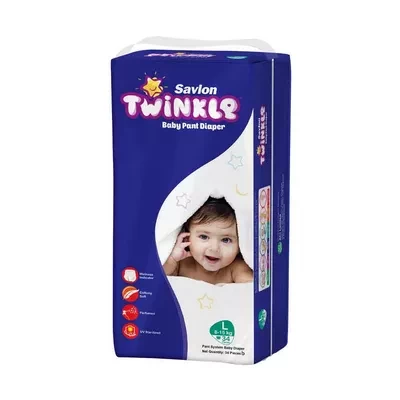 Savlon Twinkle Baby Pant Diaper L 8-15 kg 34 pcs