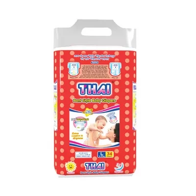 Thai Baby Diaper Pant L 9-16 kg 34 pcs