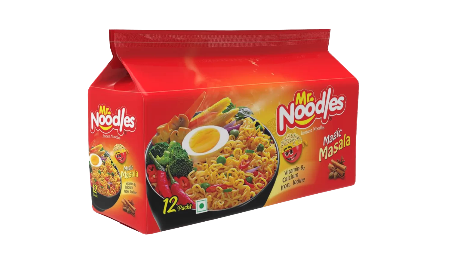 Mr. Noodles Magic Masala Flavor 12 pcs Family Pack (62gm x 12pcs)