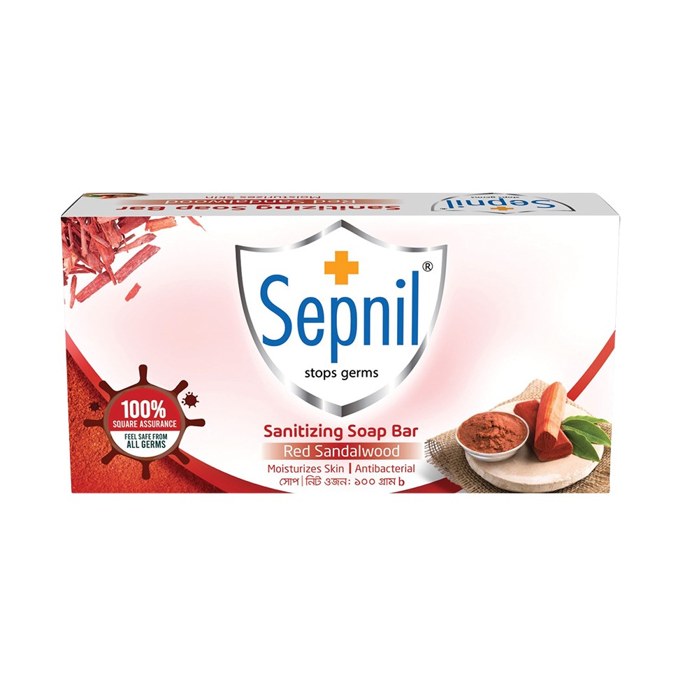 Sepnil sanitizing soap bar red sandalwood 100gm