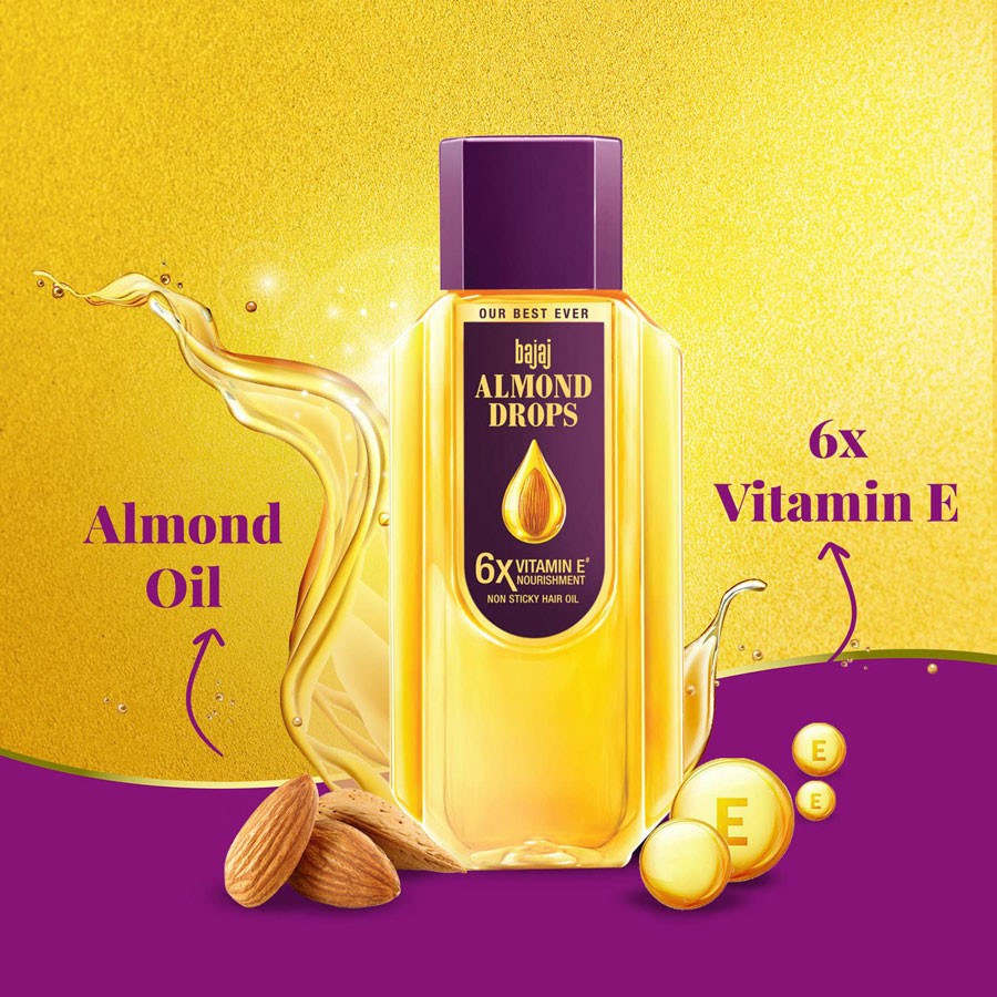 Bajaj Almond Drops Non Sticky Hair Oil - 200ml