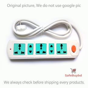 Multiplug Heavy Duty - 2Pin/2Meter and 5Point Socket ( Pitoler Contact and Ceramic Pathor ) By SafeBuybd