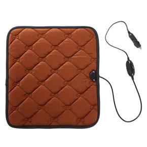 Car Electric Cushion Auto Supplies Heated Square Pad Car MPV SUV Heating Winter Thermal Seatpad Interface Carbon Fibre Seat Cover Infrared Ray Healthy