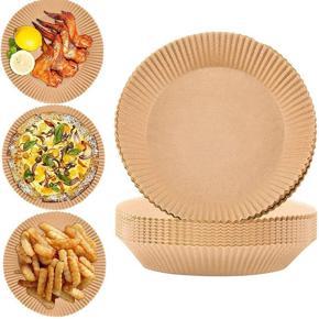 ARELENE 70 Pcs Air Fryer Parchment Paper Liners Non-Stick Air Fryer Paper Disposable Baking Paper Parchment Paper for Air Fryer