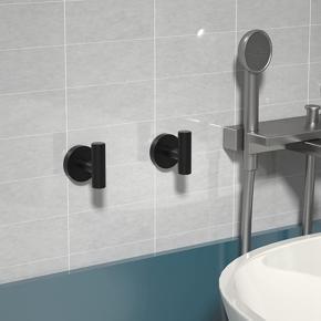 4PCS Matte Black Robe Hooks Robe Clothes Cabinet for Bathroom,B