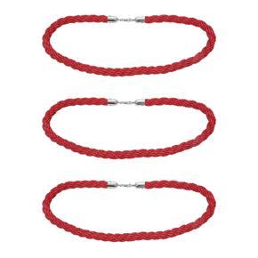 XHHDQES 3X Quality 1.5M Long Twisted Queue Barrier Rope Red for Posts Stands