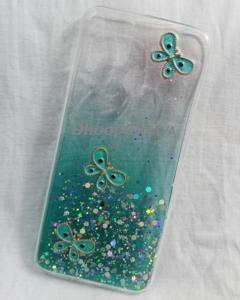 Realme C12 / Realme C15 / Realme C25 / Narzo 20 / Realme Narzo 30A - Luxury Clear Crystal Glitter Soft Sparkle Soft Silicone Butterfly Case Cover