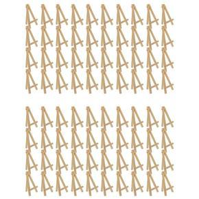 ARELENE Mini Wood Display Easel, 80Pcs, Perfect for Displaying Small Canvases, Business Cards, Photos