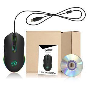 S500 High Quality Wired Gaming Mouse USB Optical Gamer Mouse 5000DPI 6 Buttons - black