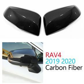 for Toyota Rav4 2019 2020 Rearview Mirrors Guard Covers Caps Carbon Fiber Side Mirror Covers Trims