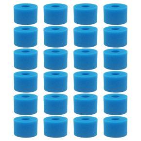 ARELENE 24PCS Swimming Pool Foam Sponge for Intex S1 Reusable Washable Biofoam Cleaner Pool Foam Swimming Accessories