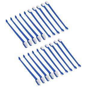 20 Piece Cat Dog Pet Toothbrush Set Double Headed Convenient Dental Finger Brushes for Dog Cat Dental Care Teeth Clean