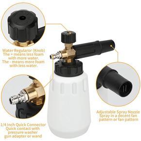XHHDQES Foam Cannon Spray Pressure Washer Accessories 3000 PSI Power Pressure Washer Cannon with Nozzle Tips Quick Connector