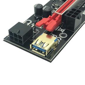 XHHDQES PCIE Riser VER011 PRO PCI E Express Riser Card 1X to X16 Cable Riser for Video Card 6Pin Adapter Cable Riser for Miner