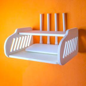High quality Wifi Router Stand Shelf Double Layer Wall Mounted Shelf Storage Rack Home decorator