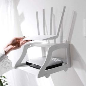 Wifi Router Stand Shelf Double Layer Wall Mounted Shelf Home decorator