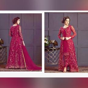 Un-Stitched Weightless Georgette Embroidery Design Party Wear Long Anarkali Dress For Women.. - Lehenga For Girls