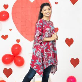 LADIES WOVEN TOPS - RED