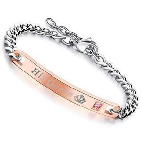 His Queen Stainless Steel matching Bracelets .
