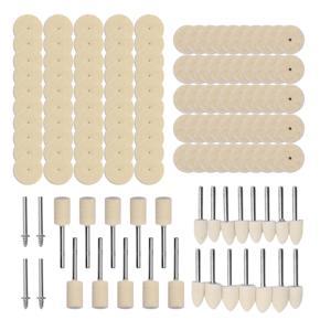 GMTOP 129pcs Abrasive Polishing Wheel Polishing Tools Wool Felt Metal Surface Buffing Accessories Rotary Tool