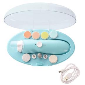Baby Nail Trimmer Rechargeable, Safe Electric Nail Clippers for born Infant Toddler Kids Toes and Fingernails (Blue)(null)