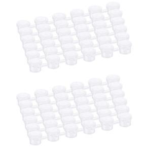 ARELENE 60 Strips 180 Pots Paint Pots Strips 3 Ml Mini Paint Pot Empty Paint Cups Crafts Plastic Storage Containers