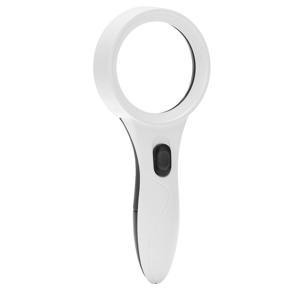 4x75 Handheld Magnifier Reading Magnifying Glass Jewelry Loupe With 6 LED Light