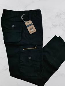6 Pocket Exclusive Black Mens Cargo Mobile Pant.