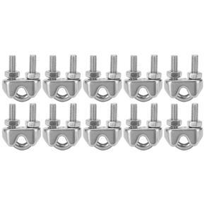 10pcs 3/16 In Stainless Wire Rope Cable Clip Clamp U Saddle Fastener