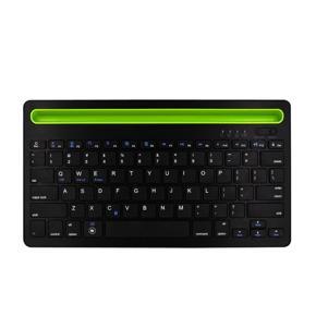Ultra Thin Wireless Keyboard 82 Keys Rechargeable Universal Keyboard - black