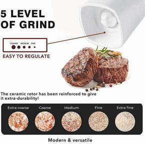 ARELENE 2Pack Electric Pepper Grinder,USB Rechargeable Salt and Pepper Grinder Mill for Herb Spice Kitchen Grinding Gadgets