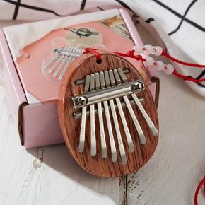 Kalimba 8 Keys Thumb Piano with Lanyard Portable Mini Piano Musical Instruments Good Valentine Gift Booster Carry Case