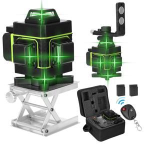 GMTOP Multifunctional LCD Display 16 Lines Laser Level Tool Vertical Horizontal Line 3° Self-leveling with Laserline Brightness Adjustable Function
