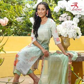 LADIES SALWAR KAMEEZ CASUAL- PEST GREEN