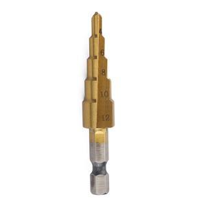 3pcs HSS Step Drill Bit Set 4-32mm 4-20mm 4-12mm Straight Groove Step Drill Bit Titanium Coated Wood Metal Hole Cutter Core Drill Bit Set Metric