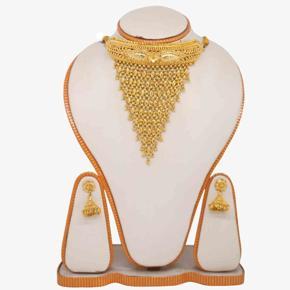 V SHAPED JHAR KONTHO NECKLACE
