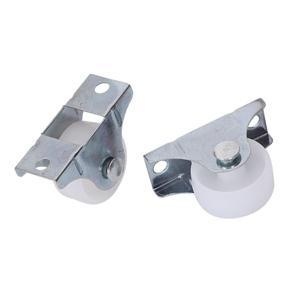 XHHDQES 8 Pcs White Plastic 25mm Diameter Furniture Replacement Caster Wheel