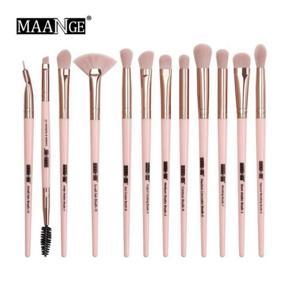 12 pcs Eye Brush Sets Pink Color