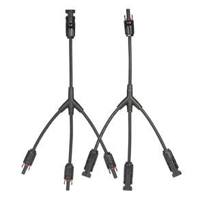 1 Pair Y Branch MC4 Connector Solar Panel Adaptor Cable Connectors M/FFF and F/MMM for PV System