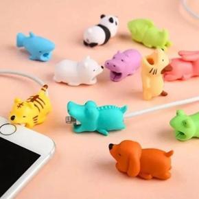 Cute Animal Cable Protector Earphone Wire Cell Phone USB Charging Cable Joint Anti Break Cute Date Cable Bite Holder Accessories
