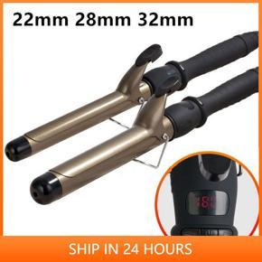 22mm 32mm Professional LCD Hair Curler Adjustment Temperature Hair Curl Irons Ceramic Curling Roller Wand Wavers Styling Tool 2#