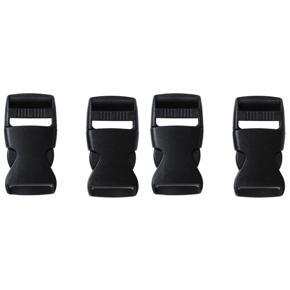 ARELENE 1 Inch Spare Parts Belt Connecting Black Plastic Quick Release Buckle 4 Pcs