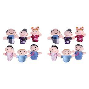 ARELENE Cute 12Pcs Family Finger Puppets - People Includes Mom, Dad, Grandpa, Grandma, Brother, Sister Free Cable Tie