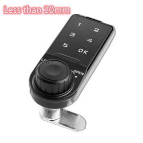 DASI Electronic Password Lock Electronic Code Cabinet Lock Drawer Lock Touch Screen Password Lock Gym Sauna Room Code Lock, black L30/20 without lock