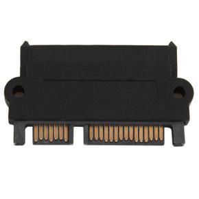 1pcs SFF 8482 SAS to SATA 180 Degrees Straight Head Adapter Converter - Black