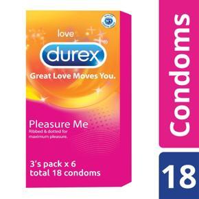 Durex -pleasure me  - Full Box - 3x6=18pcs