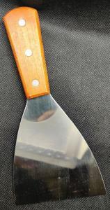 Stainless Steel Scraper With Wooden Handle - 1 Piece