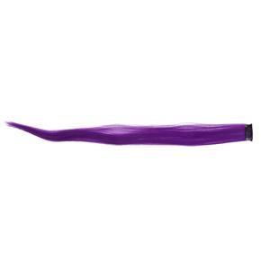 Hairro Colored Clip in Hair Extensions Highlight Synthetic Hairpiece Clip‑in Straight Bright Color for Girls