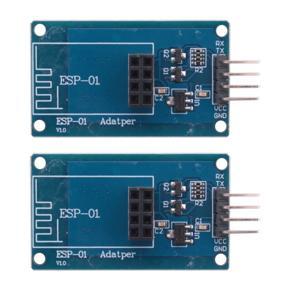 ARELENE 2X ESP8266 Serial Wi-Fi Wireless ESP-01 Adapter Module 3.3V 5V Compatible for Arduino