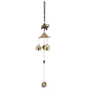 Himeng La Elephant Wind Chimes Good Luck Chinese Style Temple Roofs Copper with Crisp Music for Doorbell Home Decoration